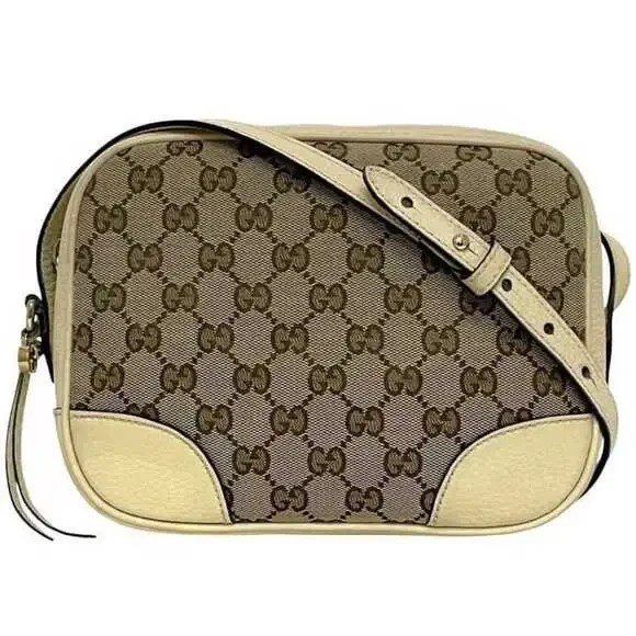 GUCCI Authentic Cream Leather Shoulder Bag - Picture 2 of 11